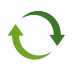 Recycling-Symbol grün modern