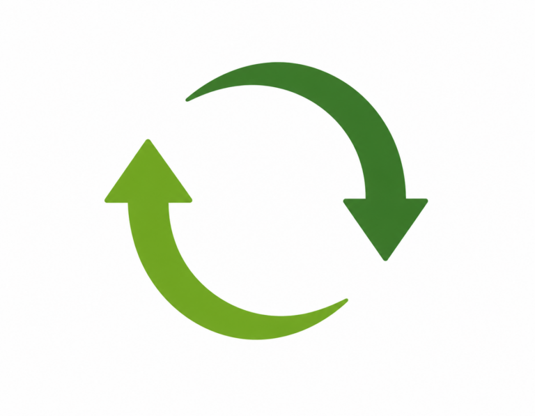 Recycling-Symbol grün modern