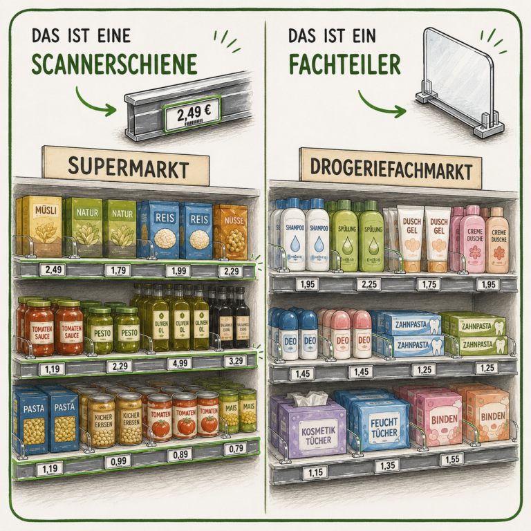Scannerschiene und Fachteiler erklärt